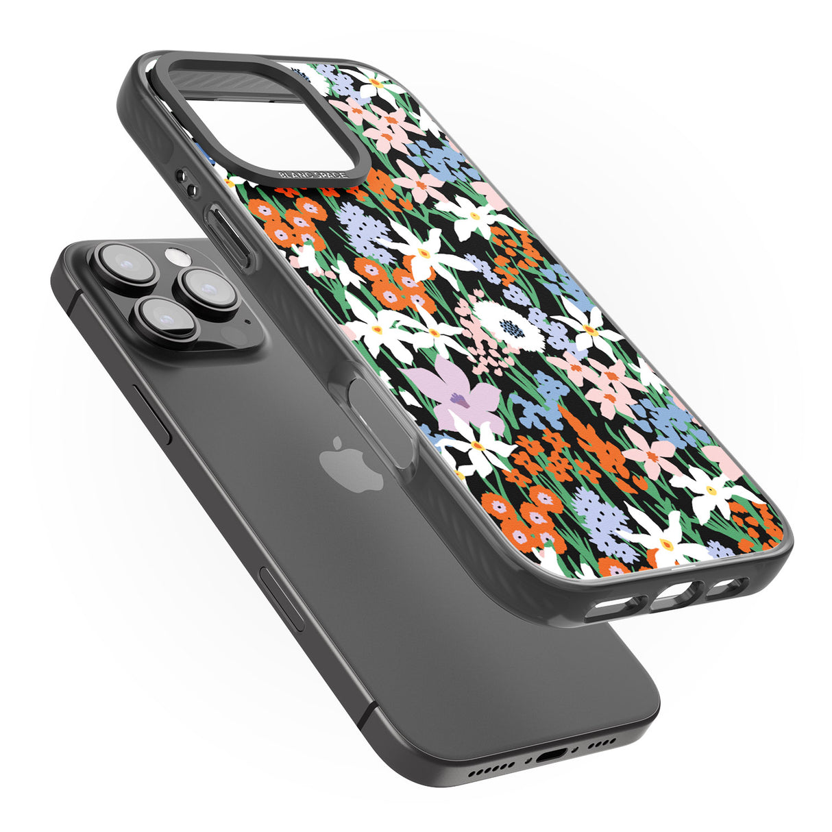 iPhone 16 Pro Max Springtime Meadow: Solid Black Impact Phone Case