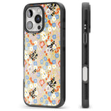 iPhone 16 Pro Max Busy Floral Mix: Transparent Black Impact Phone Case