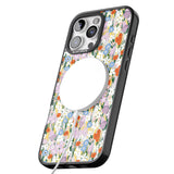 iPhone 16 Pro Max Energetic Floral Mix: Transparent Black Impact Phone Case