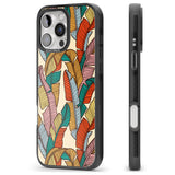 iPhone 16 Pro Max Pastel Palm Leaves Black Impact Phone Case