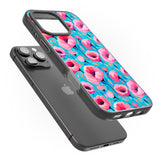 iPhone 16 Pro Max Tropical Pink Poppies Black Impact Phone Case