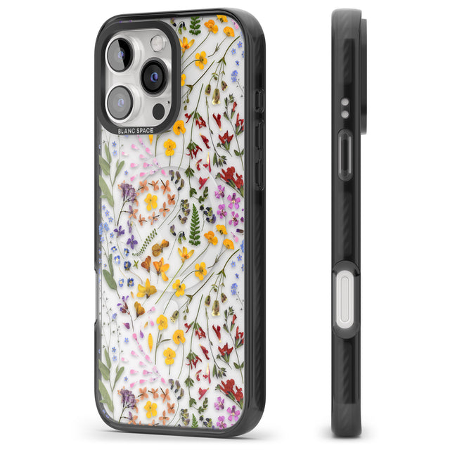 iPhone 16 Pro Max Wildflower Black Impact Phone Case