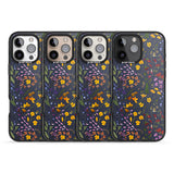 iPhone 16 Pro Max Wildflower & Leaves Cluster Design - Navy Black Impact Phone Case