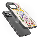 iPhone 16 Pro Max Wildflower Stripe Design - Cream Black Impact Phone Case