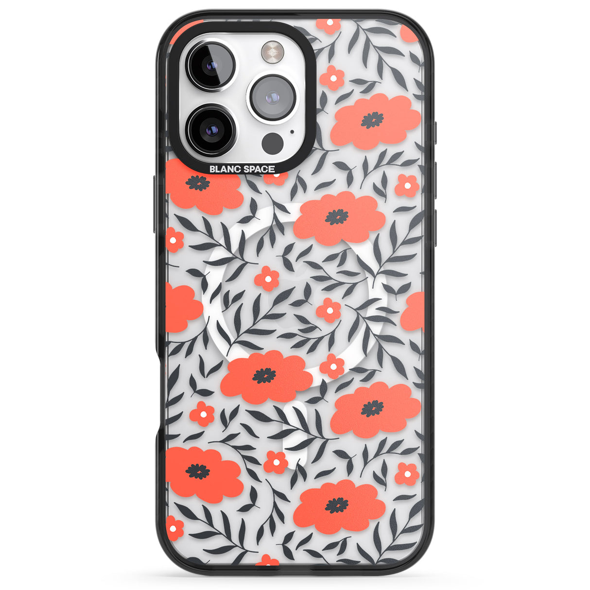 Red Poppy Transparent Floral