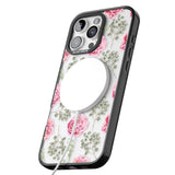 iPhone 16 Pro Max Roses & Eucalyptus Transparent Floral Black Impact Phone Case