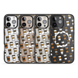 iPhone 16 Pro Max Coffee Cup Pattern Black Impact Phone Case