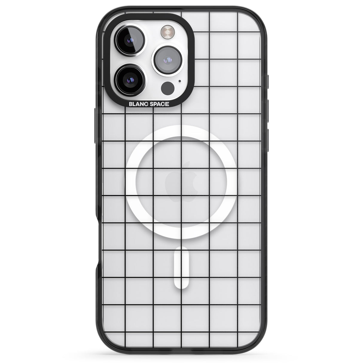 Simplistic Large Grid Pattern Black (Transparent)