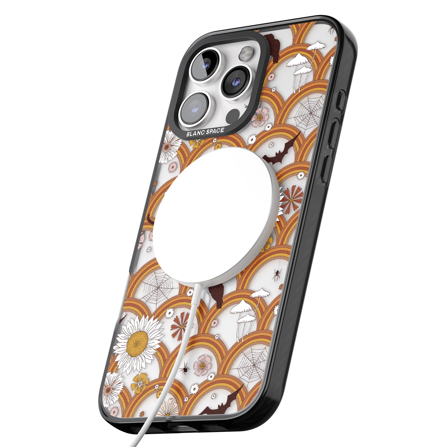 iPhone 16 Pro Max Halloween Rainbows Black Impact Phone Case