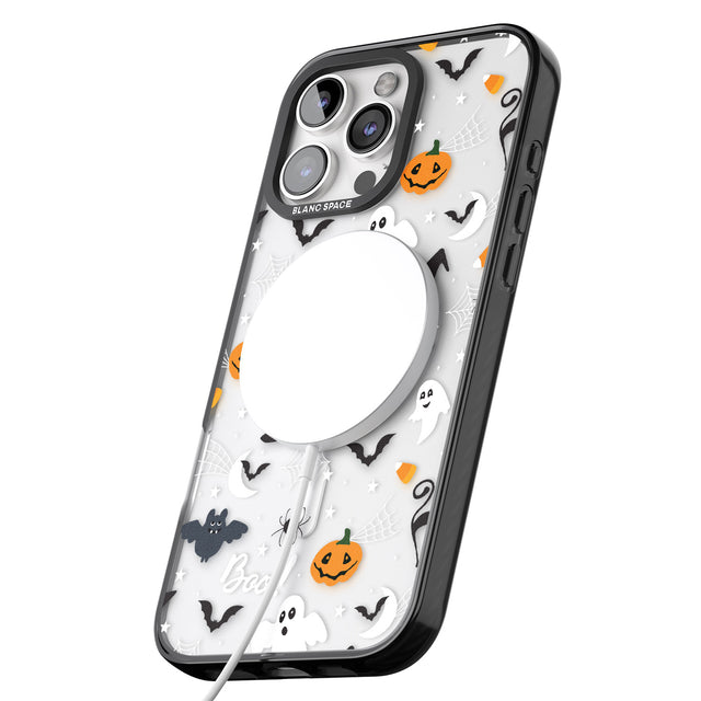 iPhone 16 Pro Max Halloween Mix Pattern Black Impact Phone Case