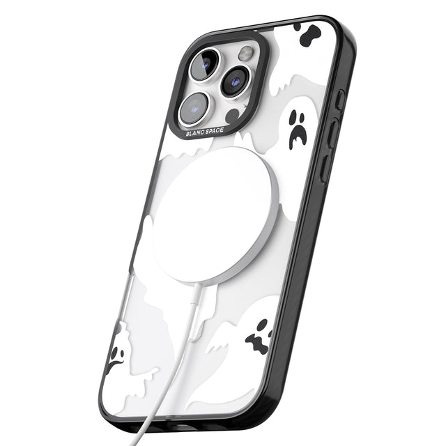 iPhone 16 Pro Max Ghost Pattern Black Impact Phone Case