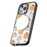 Floral Pumpkins Black Impact Magsafe Phone Case for iPhone 16 Pro, iPhone 16 Pro Max