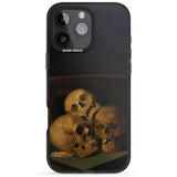 Still Life of Three Skulls Black Impact Magsafe Phone Case for iPhone 16 Pro, iPhone 16 Pro Max