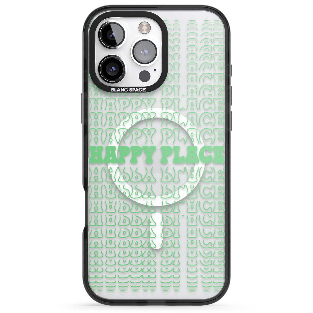 iPhone 16 Pro Max Happy Place (Green) Clear Impact Phone Case + Magsafe