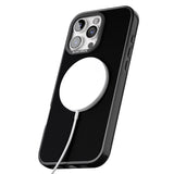 iPhone 16 Pro Max Single Heart Design: White & Black Impact Phone Case