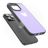 iPhone 16 Pro Max Single Heart White & Pale Purple Black Impact Phone Case