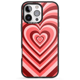 iPhone 16 Pro Max Red Heart Illusion Black Impact Phone Case