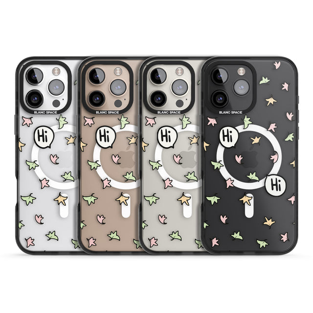 iPhone 16 Pro Max Heartstopper Leaves Pattern Black Impact Phone Case