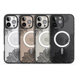 iPhone 16 Pro Max Black Henna Botanicals Black Impact Phone Case