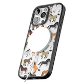 iPhone 16 Pro Max Horse Pattern Black Impact Phone Case