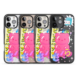 iPhone 16 Pro Max Kawaii Pink Bear Collage Clear Impact Phone Case + Magsafe