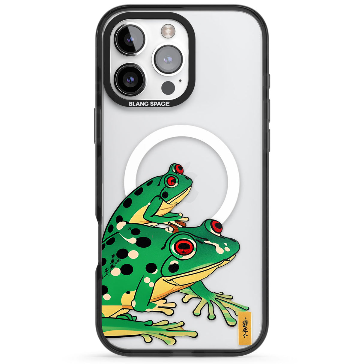 Matsumoto Hoji Frog Green Black Impact Magsafe Phone Case for iPhone 16 Pro, iPhone 16 Pro Max