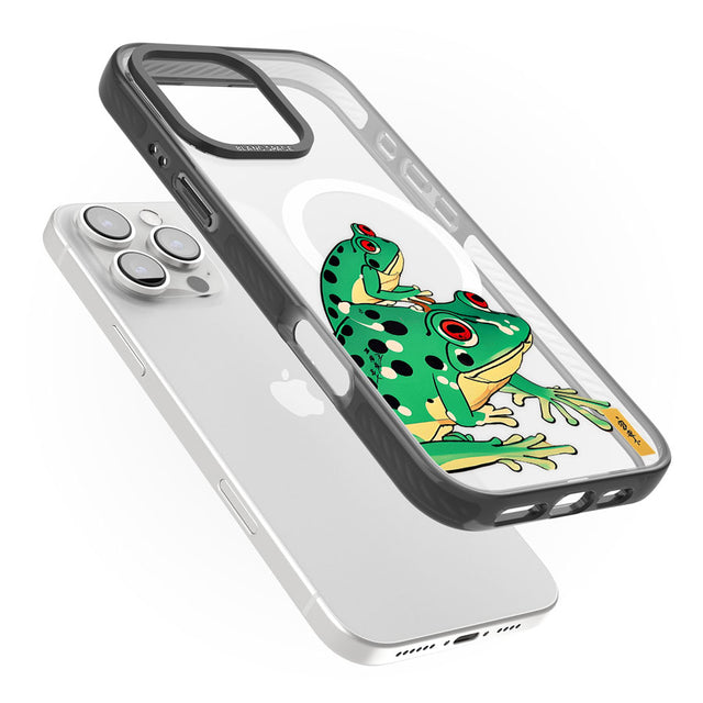 Matsumoto Hoji Frog Green Black Impact Magsafe Phone Case for iPhone 16 Pro, iPhone 16 Pro Max