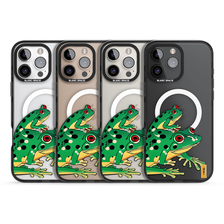 Matsumoto Hoji Frog Green Black Impact Magsafe Phone Case for iPhone 16 Pro, iPhone 16 Pro Max