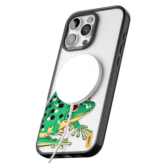 Matsumoto Hoji Frog Green Black Impact Magsafe Phone Case for iPhone 16 Pro, iPhone 16 Pro Max