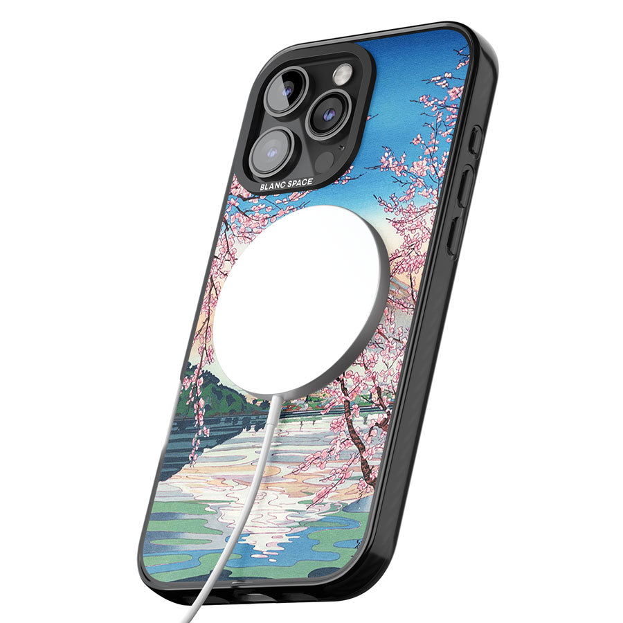 Mt. Fuji from Lake Kawaguchi Black Impact Magsafe Phone Case for iPhone 16 Pro, iPhone 16 Pro Max