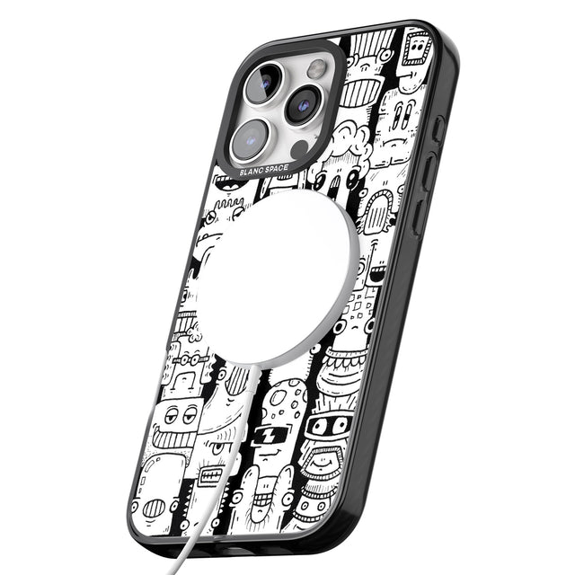 iPhone 16 Pro Max Monochrome Heads Black Impact Phone Case