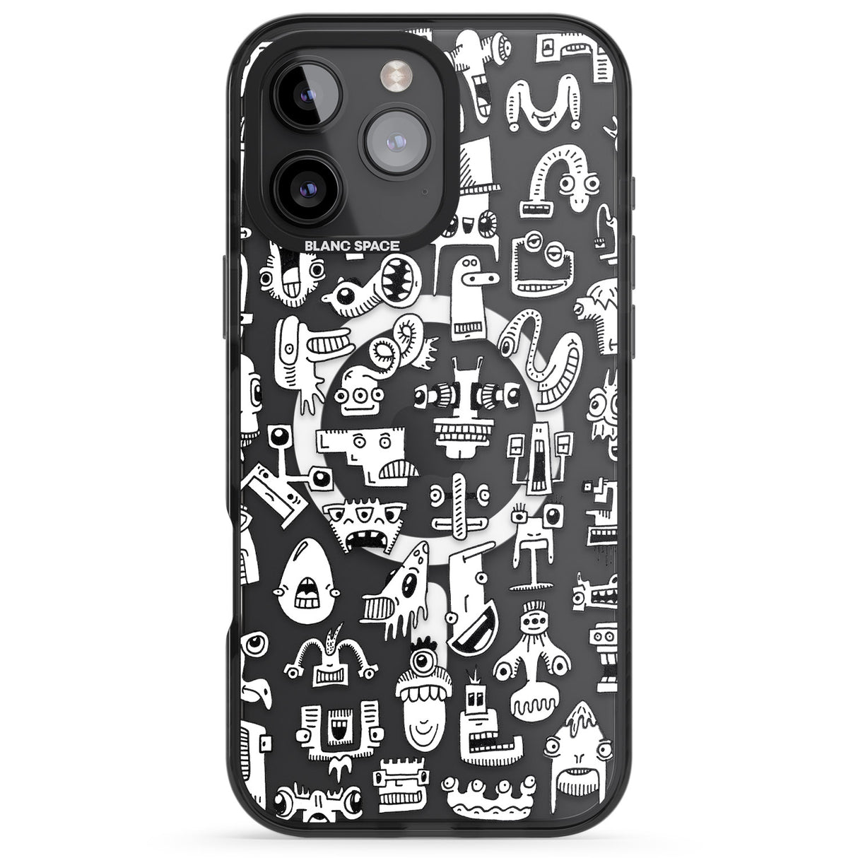 iPhone 16 Pro Max Weird Friends Black Impact Phone Case