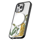 iPhone 16 Pro Max Large Jaguar Clear Jungle Cat Pattern Black Impact Phone Case