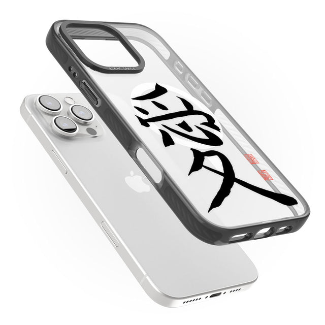 Japanese Kanji - Love Black Impact Magsafe Phone Case for iPhone 16 Pro, iPhone 16 Pro Max