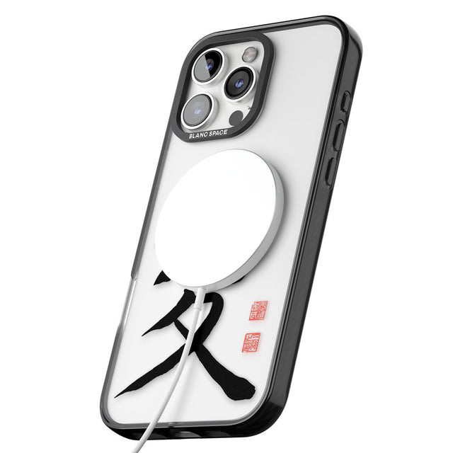 Japanese Kanji - Love Black Impact Magsafe Phone Case for iPhone 16 Pro, iPhone 16 Pro Max