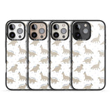 iPhone 16 Pro Max Adorable Dinosaurs Pattern Black Impact Phone Case