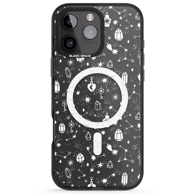 iPhone 16 Pro Max White Magic Black Impact Phone Case