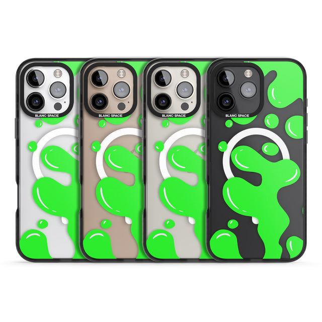 iPhone 16 Pro Max Green Lava Lamp Black Impact Phone Case