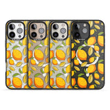 iPhone 16 Pro Max Lemon Pattern Black Impact Phone Case