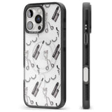 iPhone 16 Pro Max Eyelash Makeup Pattern Black Impact Phone Case