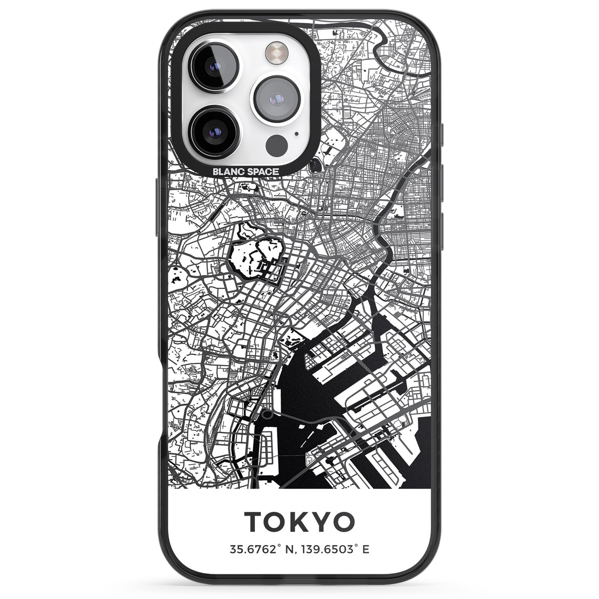 iPhone 16 Pro Max Map of Tokyo, Japan Black Impact Phone Case