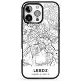 iPhone 16 Pro Max Map of Leeds, England Black Impact Phone Case