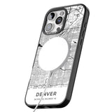 iPhone 16 Pro Max Map of Denver, Colorado Black Impact Phone Case