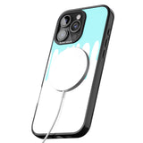 iPhone 16 Pro Max Melted Effect: Teal & White Black Impact Phone Case