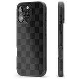 iPhone 16 Pro Max BLACK CHECKERED Black Impact Phone Case + Magsafe