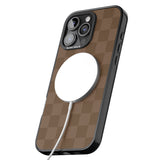 iPhone 16 Pro Max CHOCOLATE CHECKERED Black Impact Phone Case + Magsafe