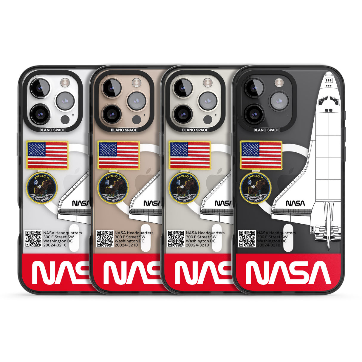 iPhone 16 Pro Max NASA Apollo 11 Black Impact Phone Case