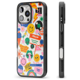 iPhone 16 Pro Max Nostalgic Stickers #1 Black Impact Phone Case