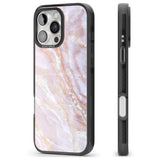 iPhone 16 Pro Max Soft Pink & Yellow Onyx Marble Black Impact Phone Case