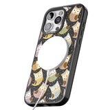 iPhone 16 Pro Max Cute Owl Pattern Black Impact Phone Case